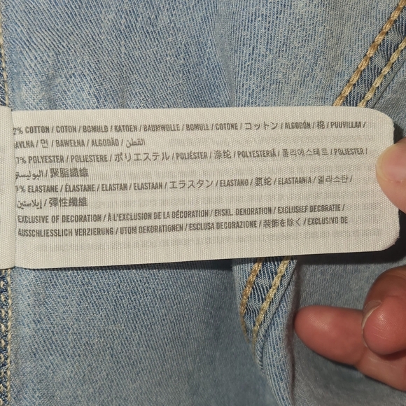 Abercrombie Kids Girls Denim Patched Jacket In Light Wash Size 9 / 10 - Picture 10 of 12